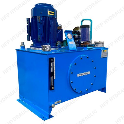 unidad hidráulica 12.5HP color azul.